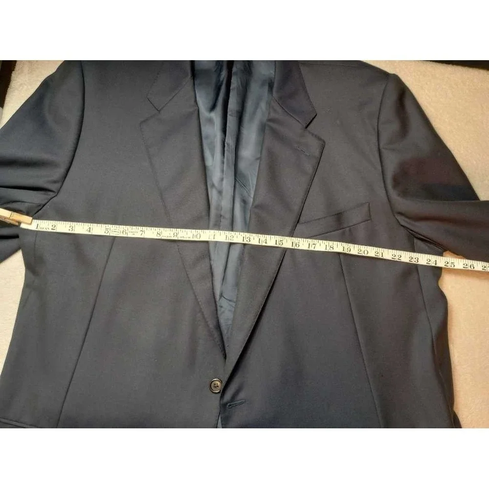 Hickey Freeman Blazer Jacket Mens 46L Made In Italy‎ Tasmanian Super 130'S